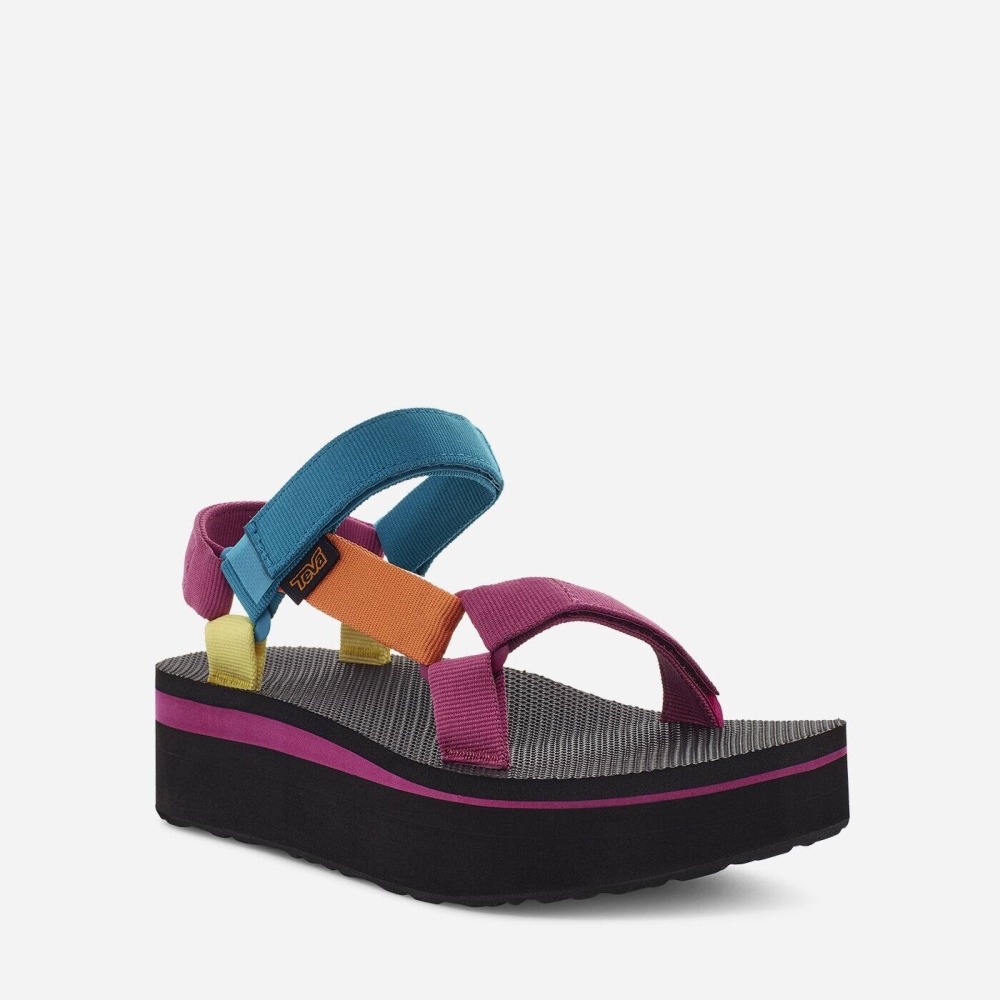 Multicolor Women's Teva Flatform Universal Flatform Sandals | 572-ELROZH
