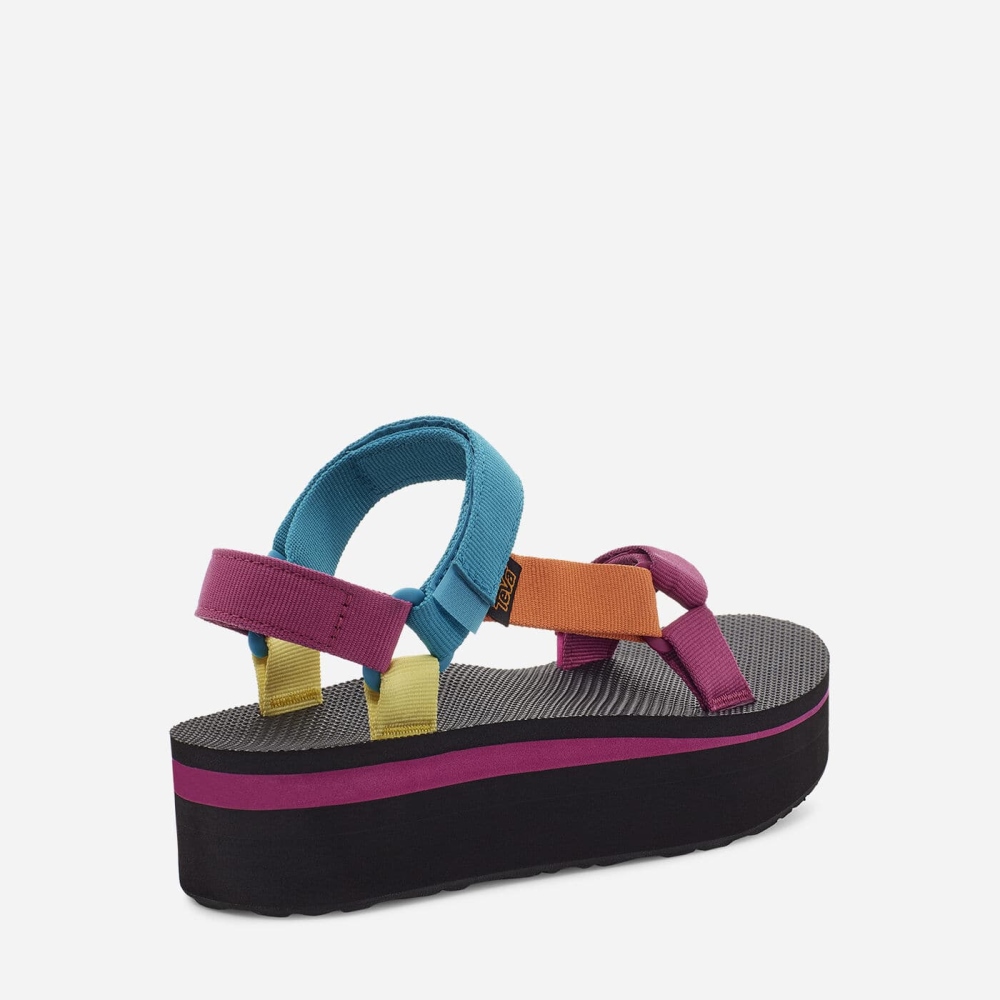Multicolor Women's Teva Flatform Universal Flatform Sandals | 572-ELROZH