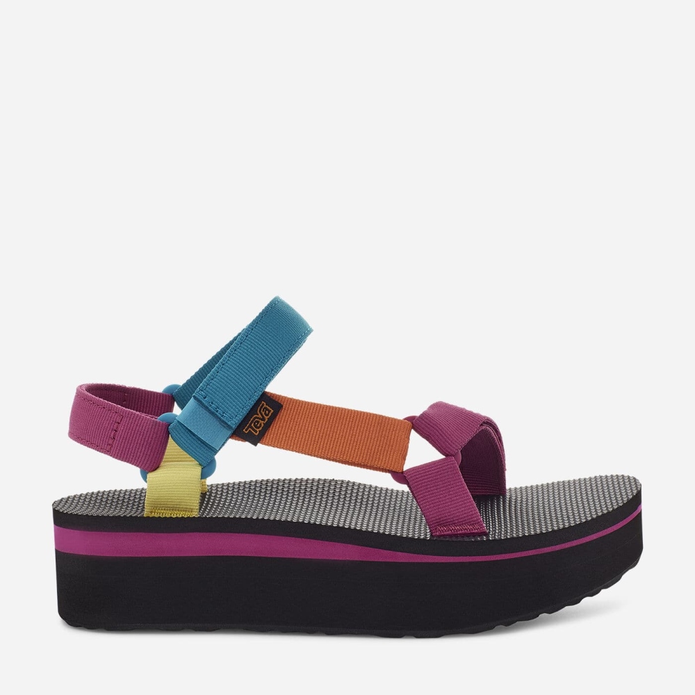Multicolor Women\'s Teva Flatform Universal Flatform Sandals | 572-ELROZH