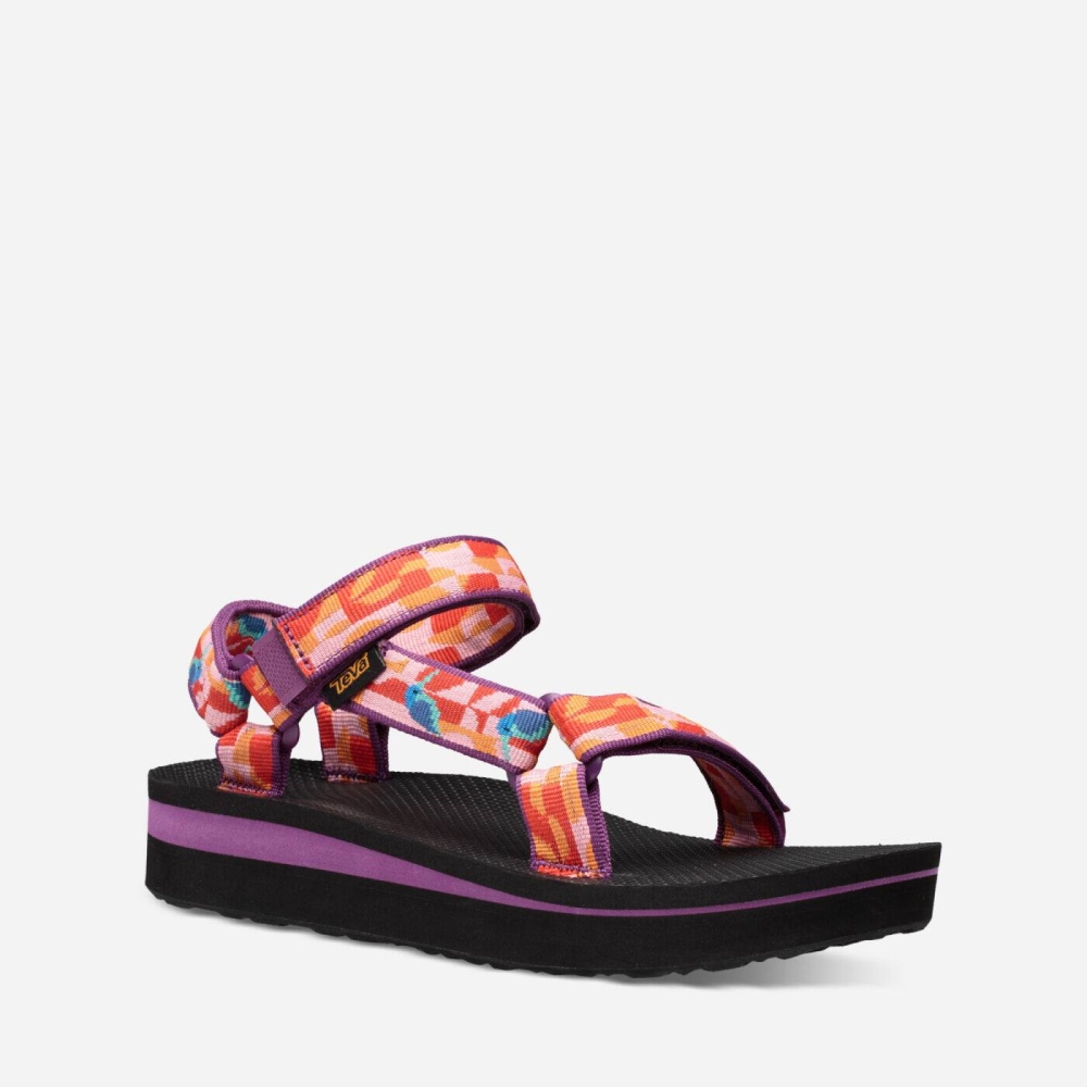 Multicolor Women's Teva Midform Universal Flatform Sandals | 349-SQNHZO