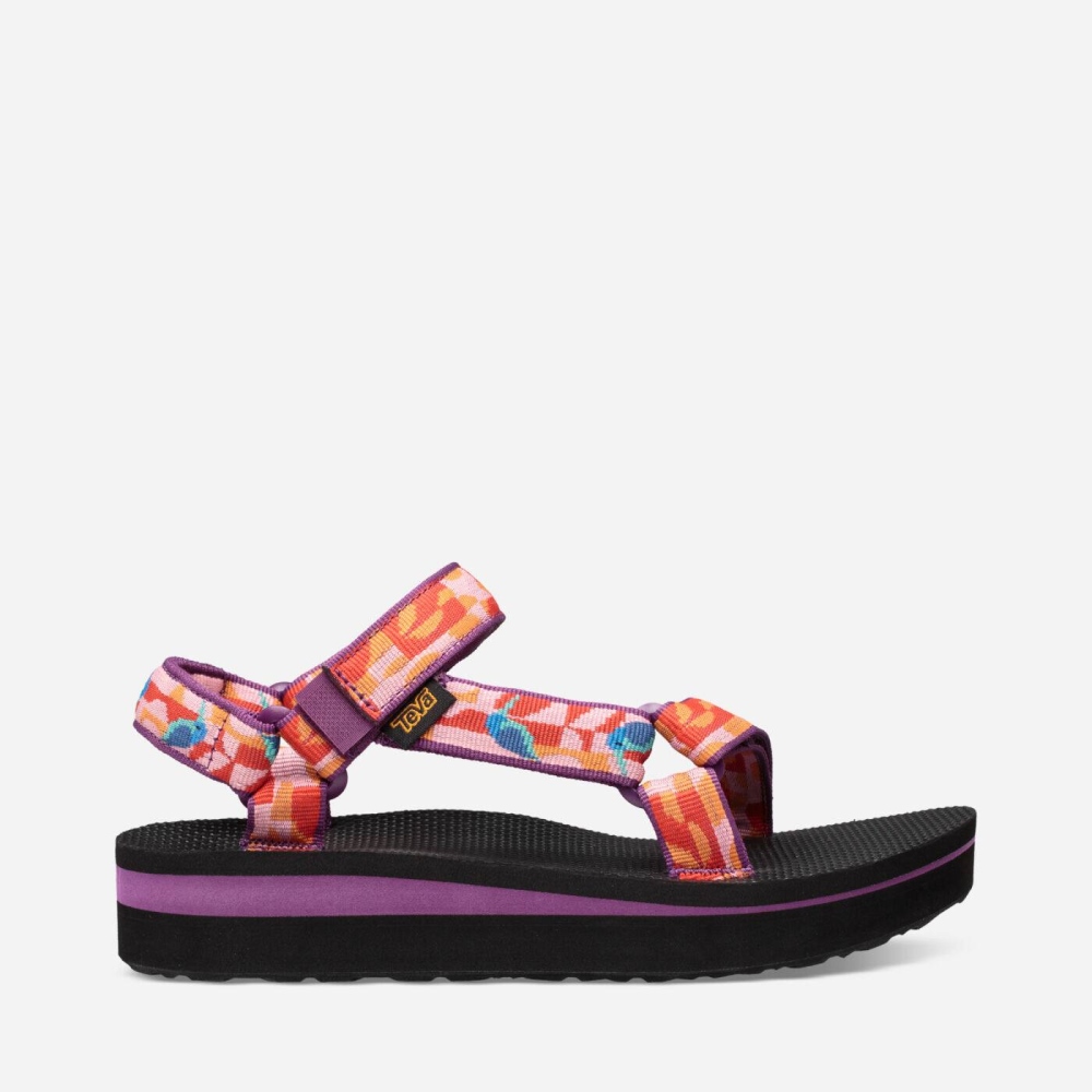 Multicolor Women\'s Teva Midform Universal Flatform Sandals | 349-SQNHZO