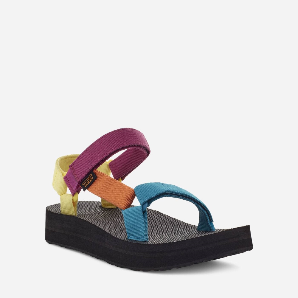 Multicolor Women's Teva Midform Universal Flatform Sandals | 356-XBLEZU