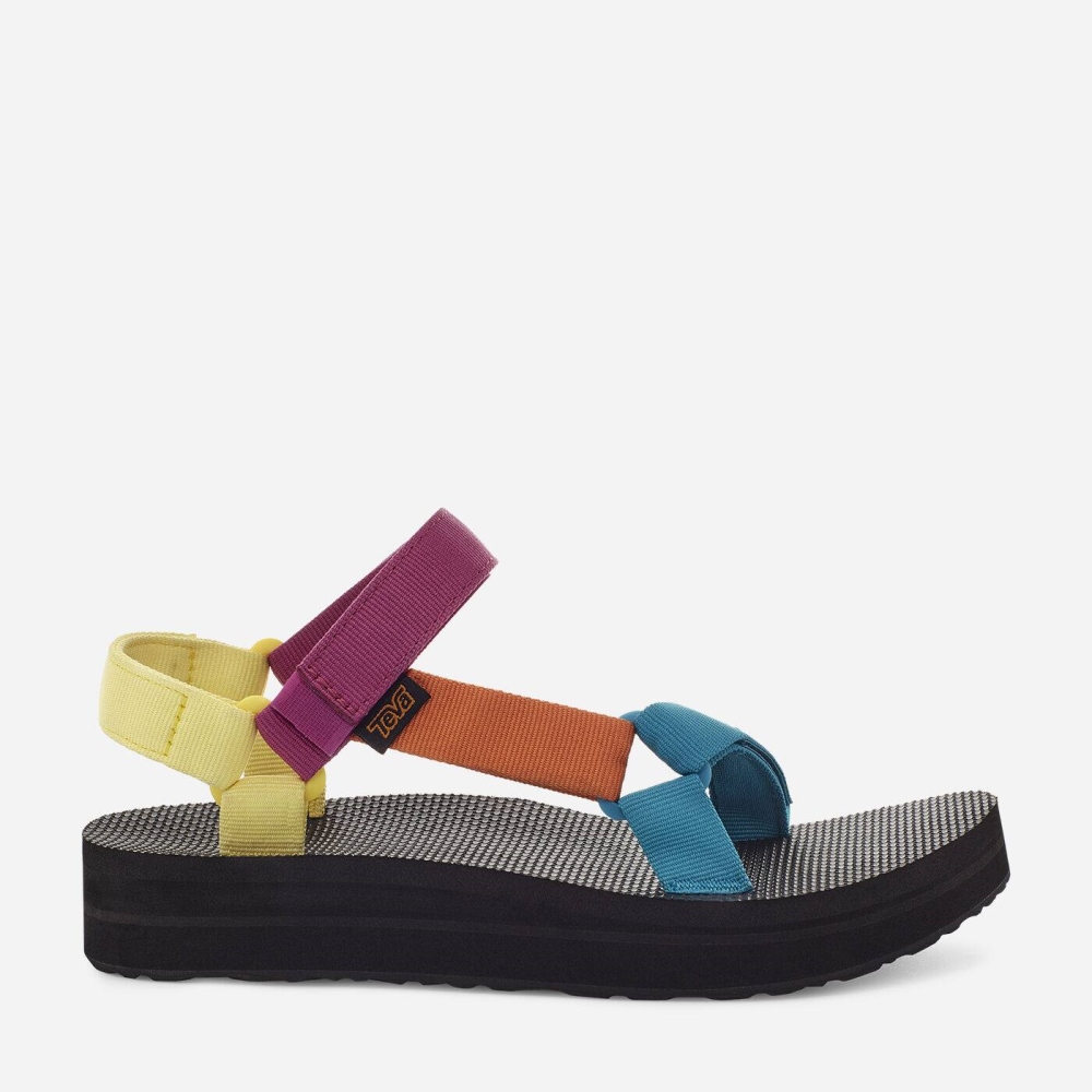 Multicolor Women\'s Teva Midform Universal Flatform Sandals | 356-XBLEZU