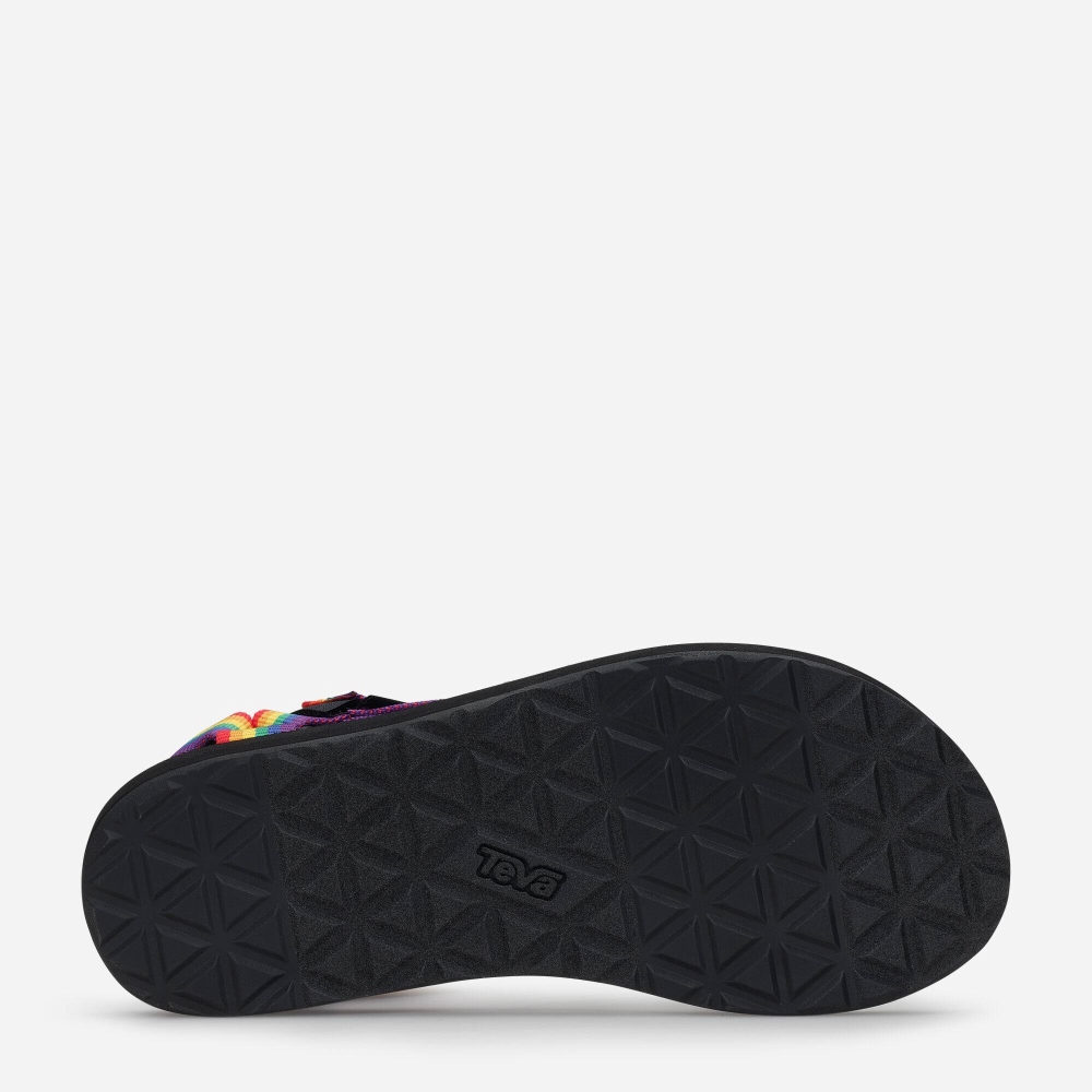 Multicolor Women's Teva Original Universal Rainbow Pride Hiking Sandals | 876-JSRWCF