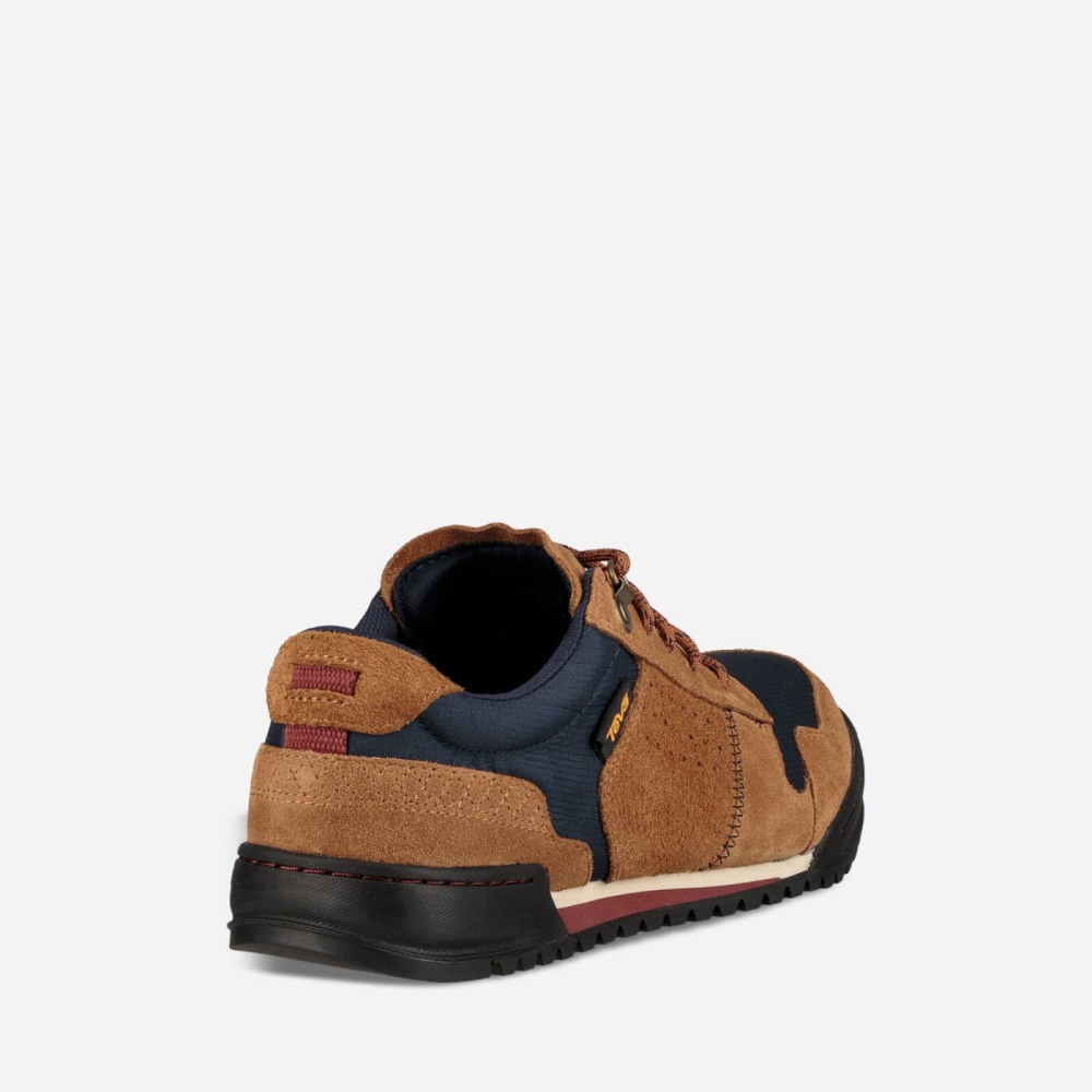 Navy Brown Men's Teva Highside 84 Lace Up Shoes | 692-VPDJSE