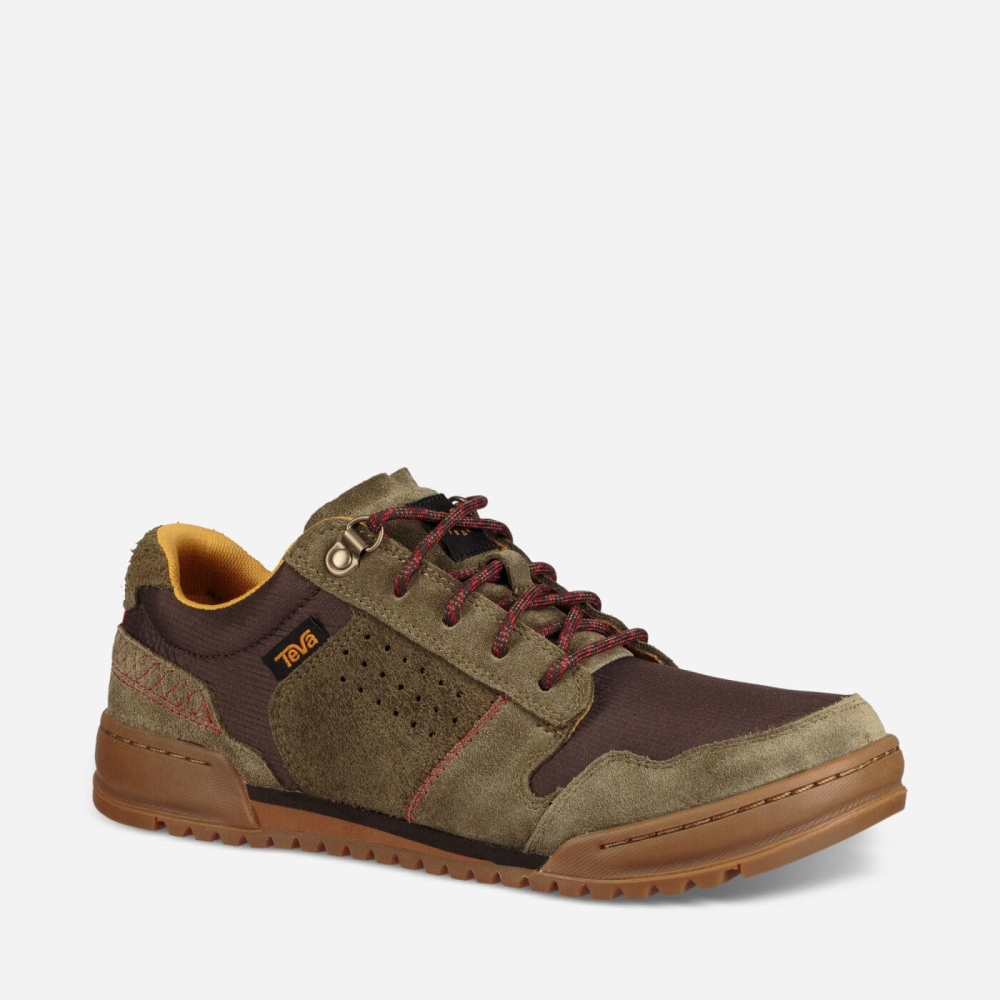 Olive Brown Men's Teva Highside 84 Lace Up Shoes | 732-UQIFYC