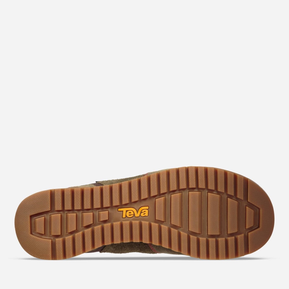 Olive Brown Men's Teva Highside 84 Lace Up Shoes | 732-UQIFYC