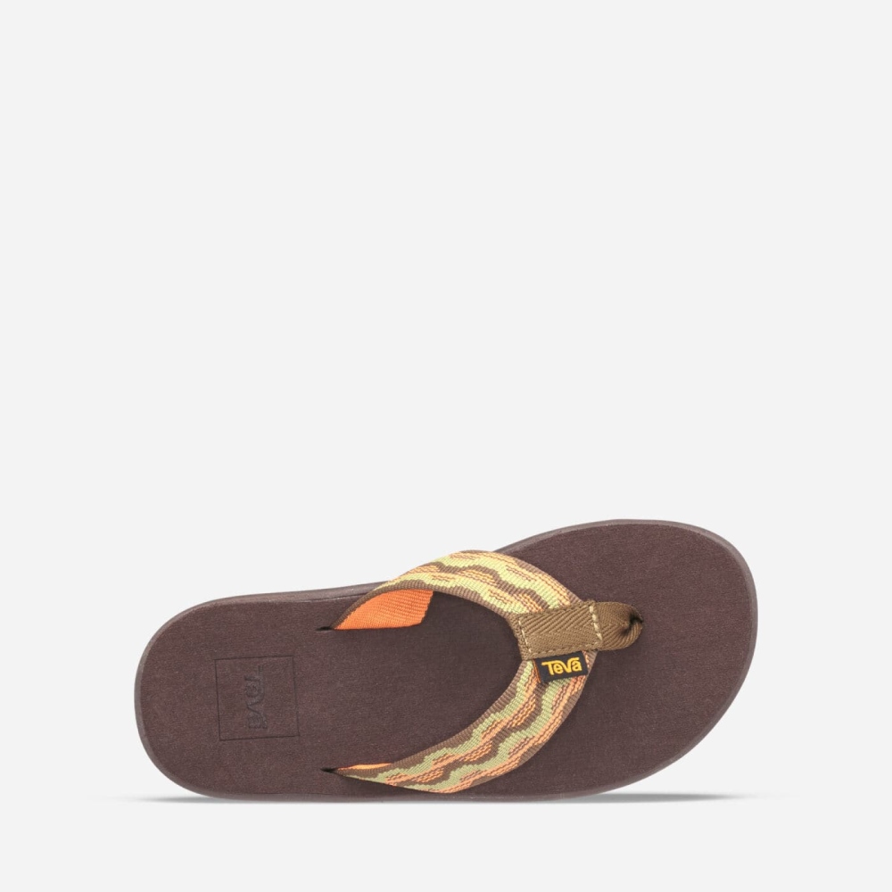 Olive Kids' Teva Voya Flip Hiking Sandals | 490-KOWXRQ