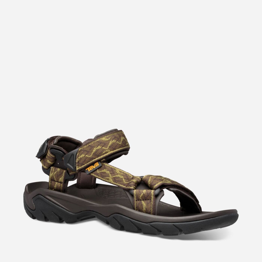 Olive Men's Teva Terra Fi 5 Universal Sandals | 812-NMQLEP