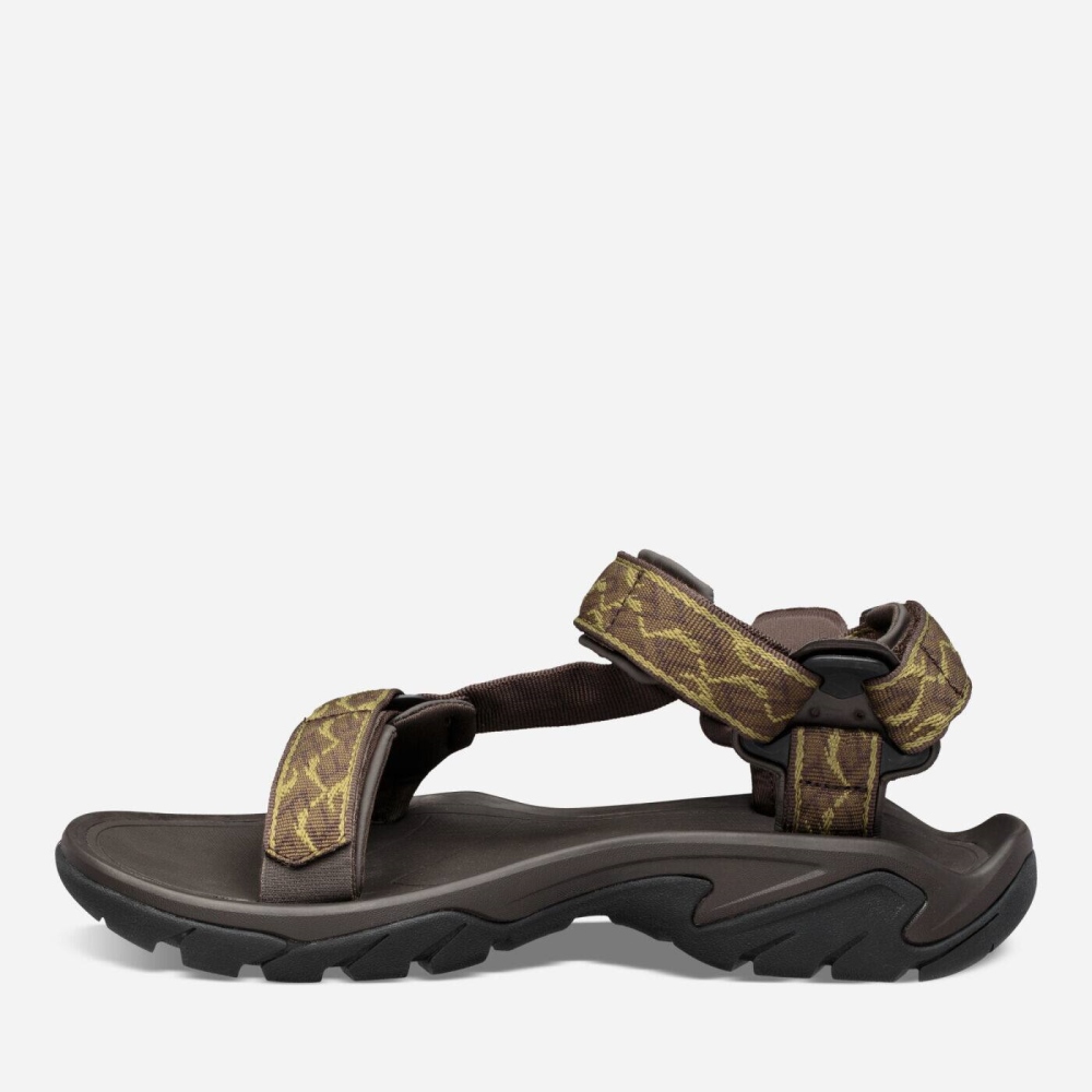 Olive Men's Teva Terra Fi 5 Universal Sandals | 812-NMQLEP