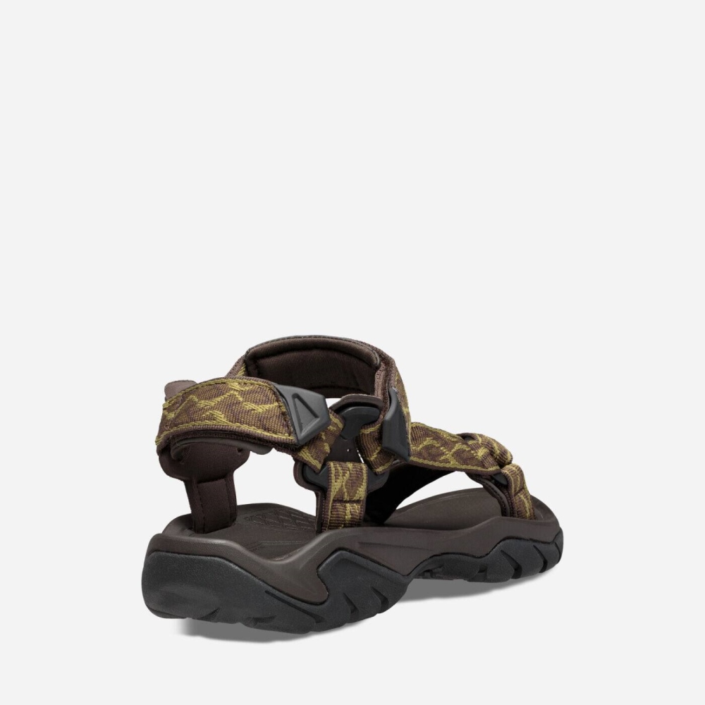 Olive Men's Teva Terra Fi 5 Universal Sandals | 812-NMQLEP