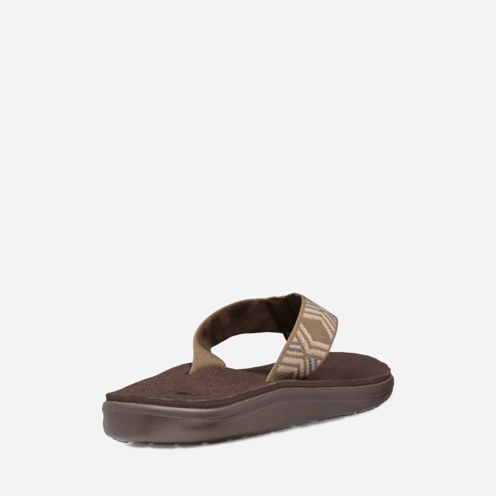 Olive Men's Teva Voya Flip Flops | 247-JVIUFX