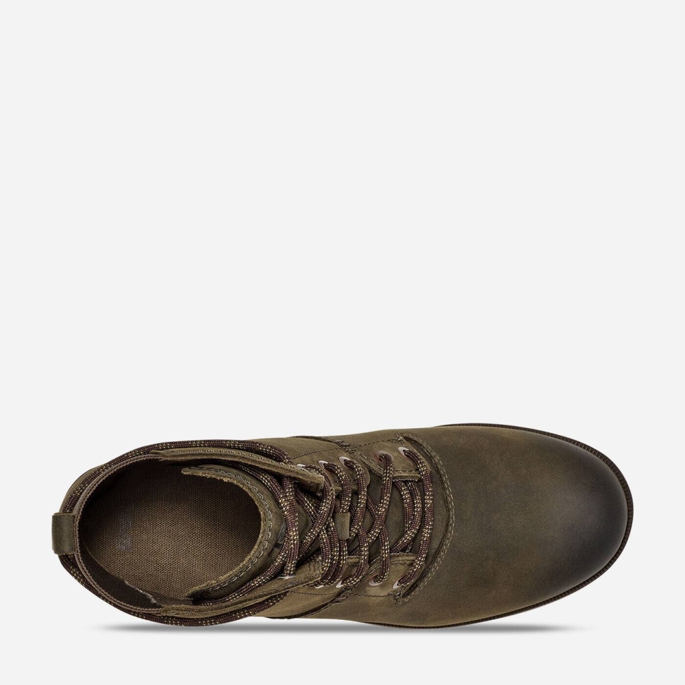 Olive Women's Teva Anaya Lace Up WP Boots | 823-DJQFMB