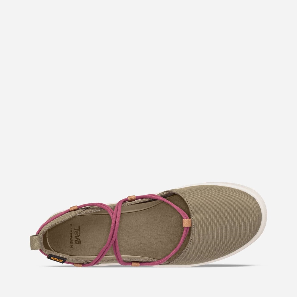 Olive Women's Teva Voya Infinity MJ Slip On Shoes | 084-JGAIQV