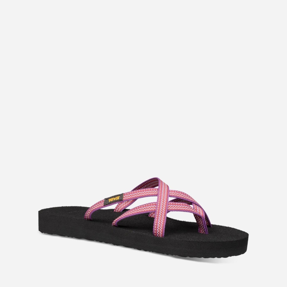Pink Women's Teva Olowahu Flip Flops | 146-MZQHKI