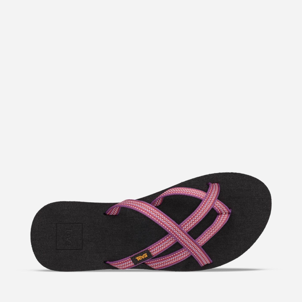 Pink Women's Teva Olowahu Flip Flops | 146-MZQHKI