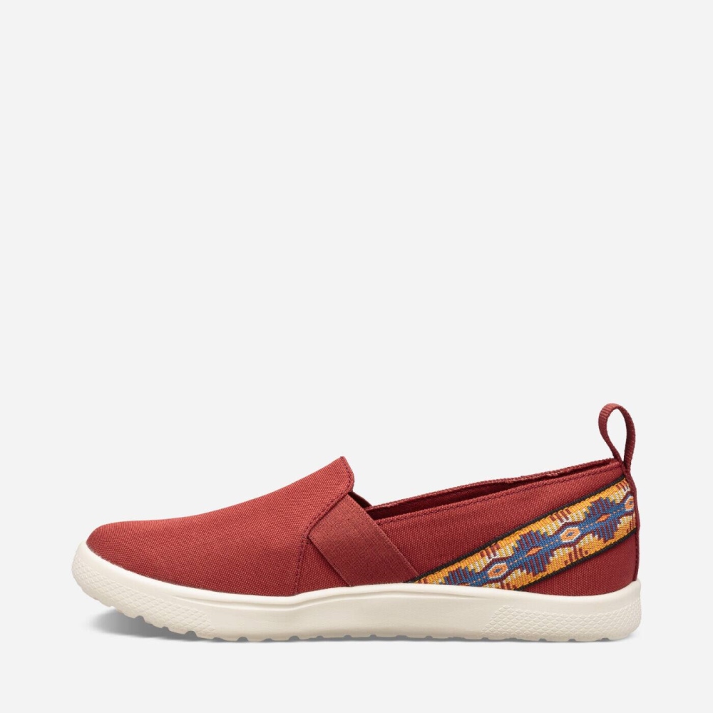 Red Women's Teva Voya Slip On Sneakers | 805-WYHRAQ