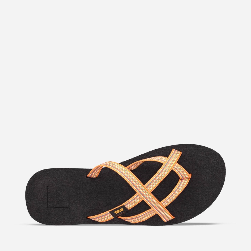 Yellow Women's Teva Olowahu Flip Flops | 823-OGWXTM