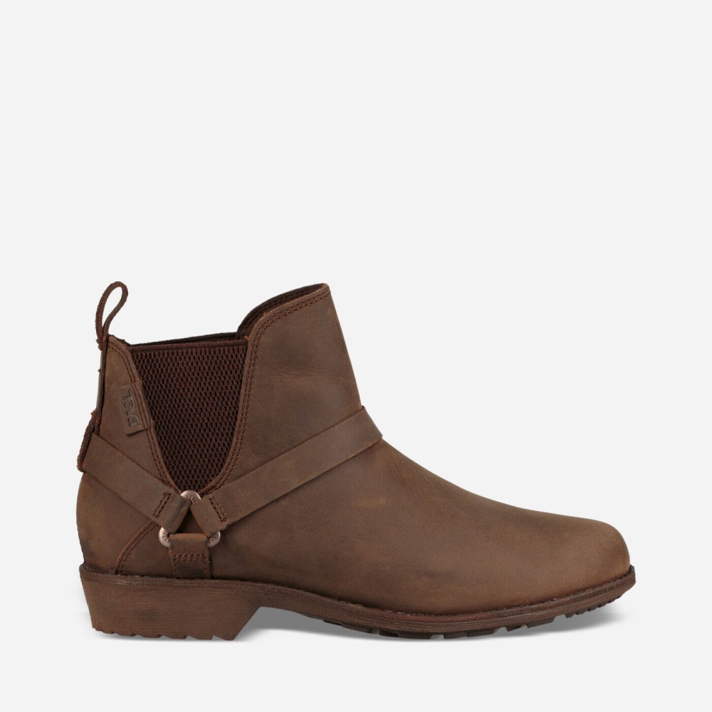 Brown Women's Teva Ellery Chelsea FG WP Boots | 120-BMRQJL