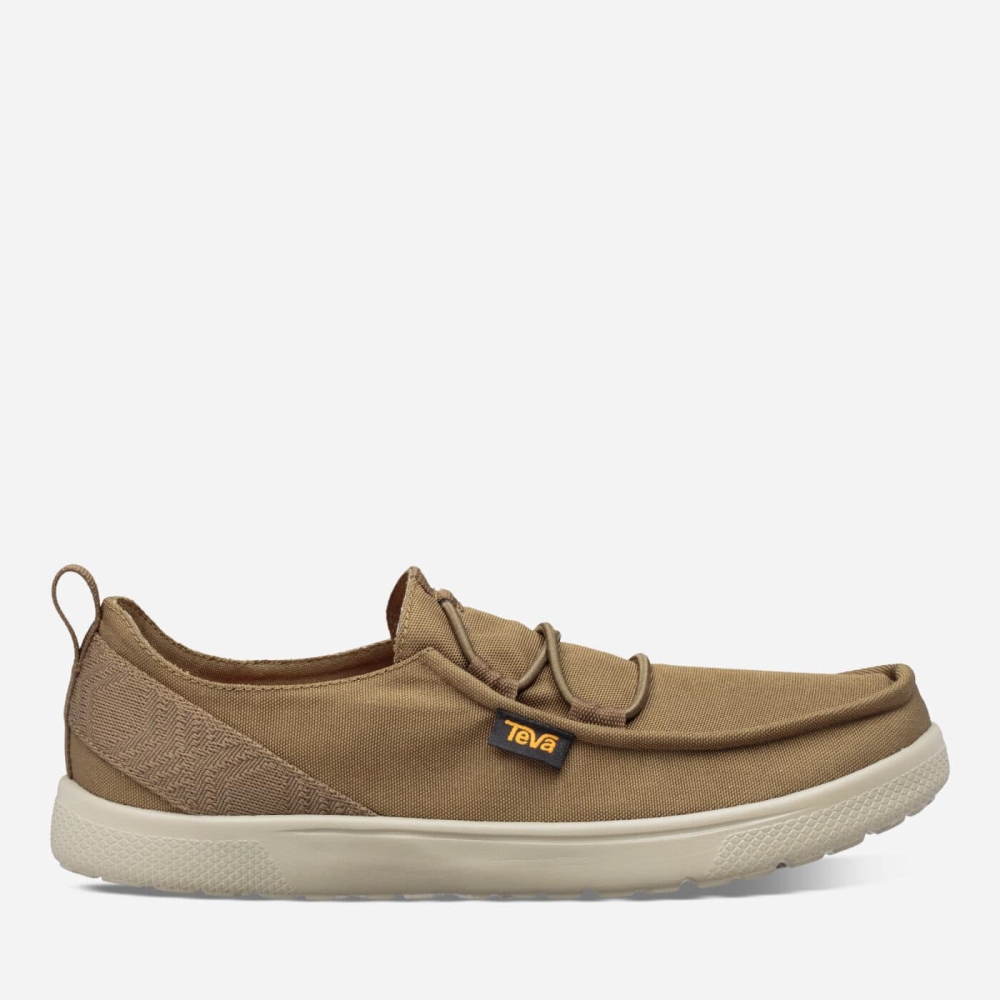 Olive Men's Teva Voya Lace Slip On Shoes | 604-GKEYAQ